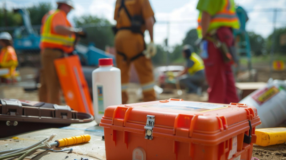 Construction site first aid kit