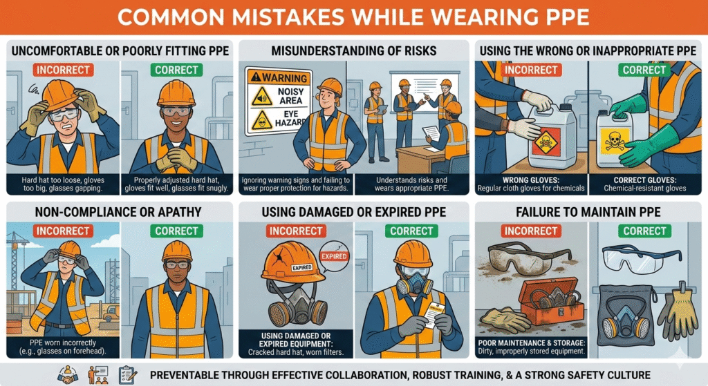 Common Mistakes While Wearing PPE