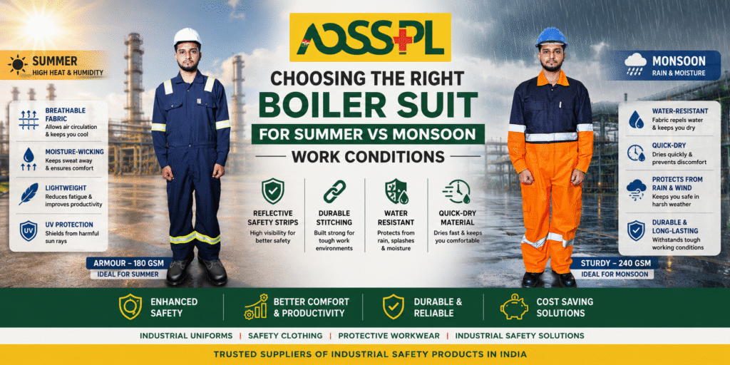 Choosing the Right Boiler Suit for Summer vs Monsoon Work Conditions