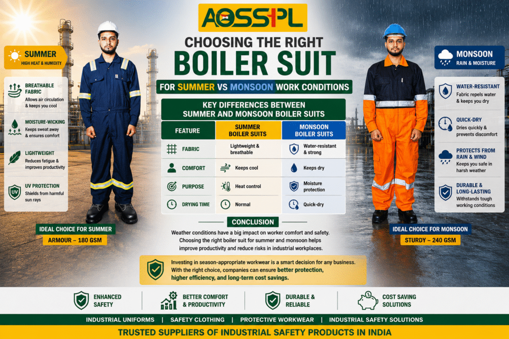 Key Differences Between Summer and Monsoon Boiler Suits