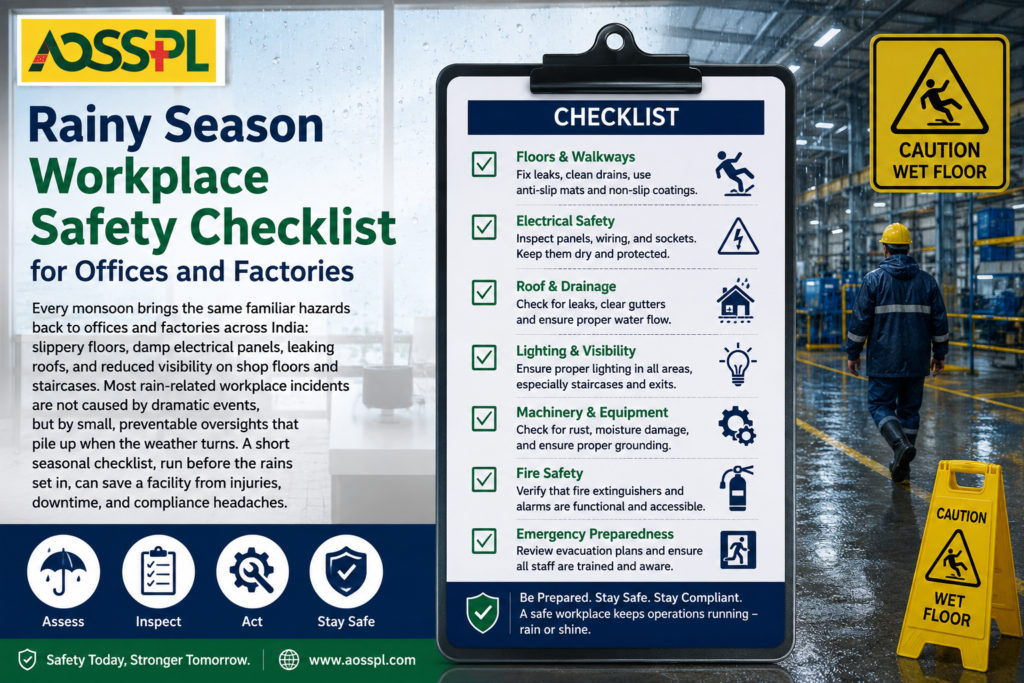 Rainy Season Workplace Safety Checklist for Offices and Factories