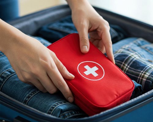 Emergency roadside first aid kit